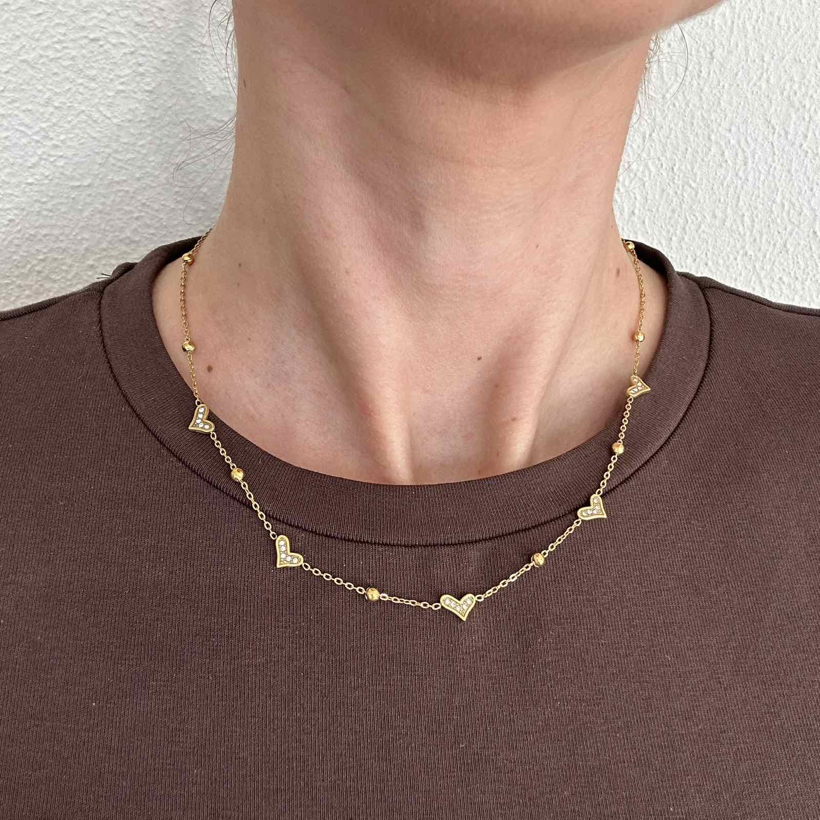 Ατσάλινο Κολιέ Με Καρδιά - Grena Heart Necklace ( χρυσό, ασημί)