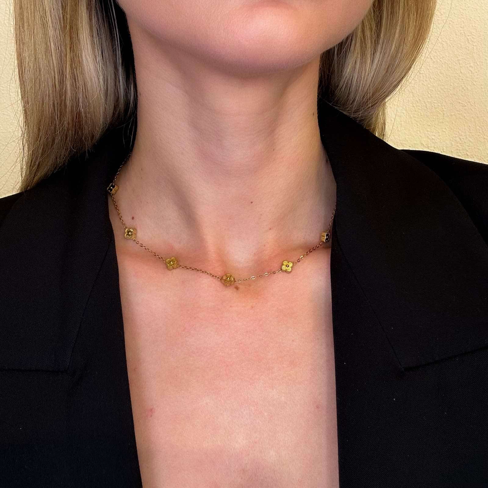Ατσάλινο Κολιέ Με Σταυρούς - Zoziv Crosses Necklace (χρυσό, ασημί)