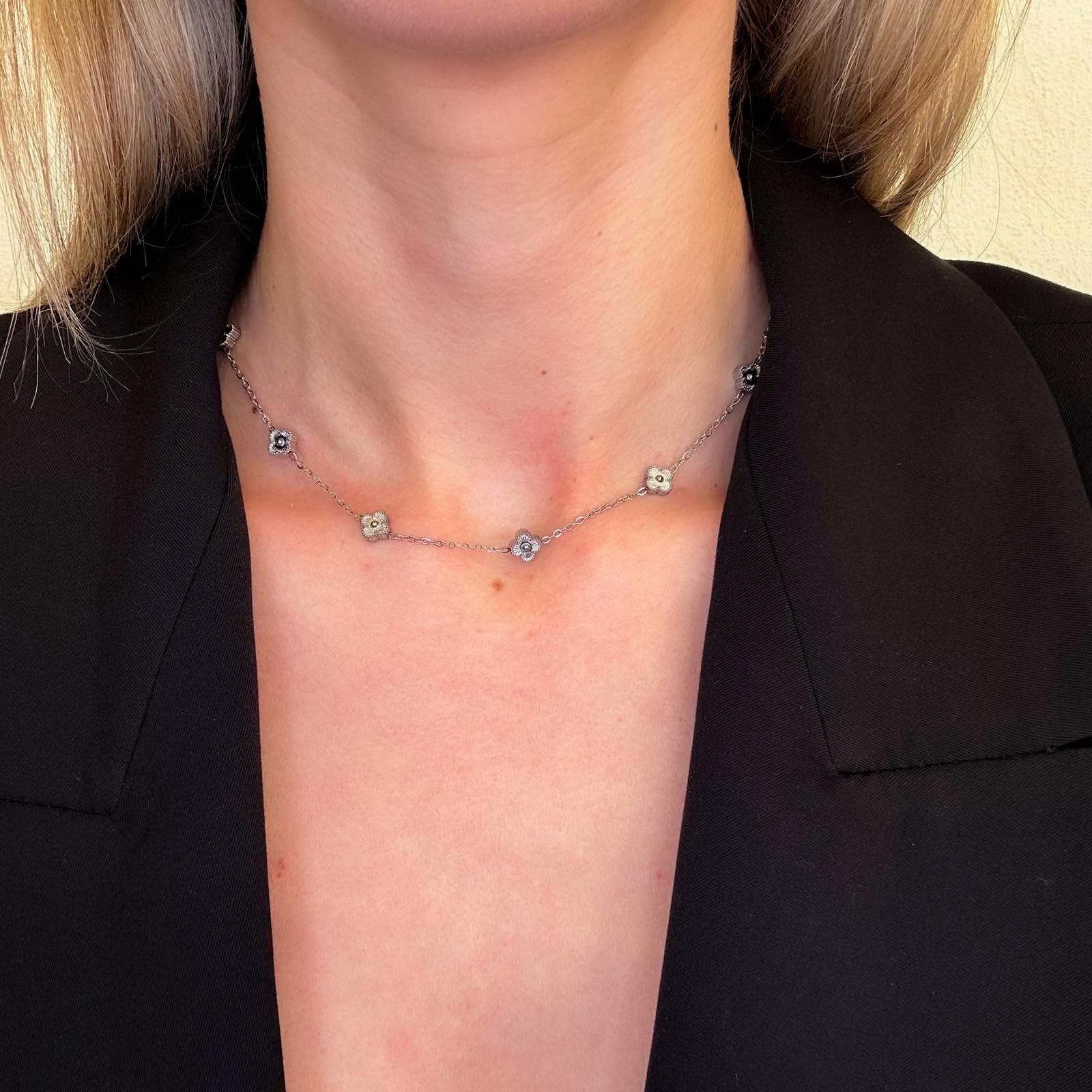 Ατσάλινο Κολιέ Με Σταυρούς - Zoziv Crosses Necklace (χρυσό, ασημί)