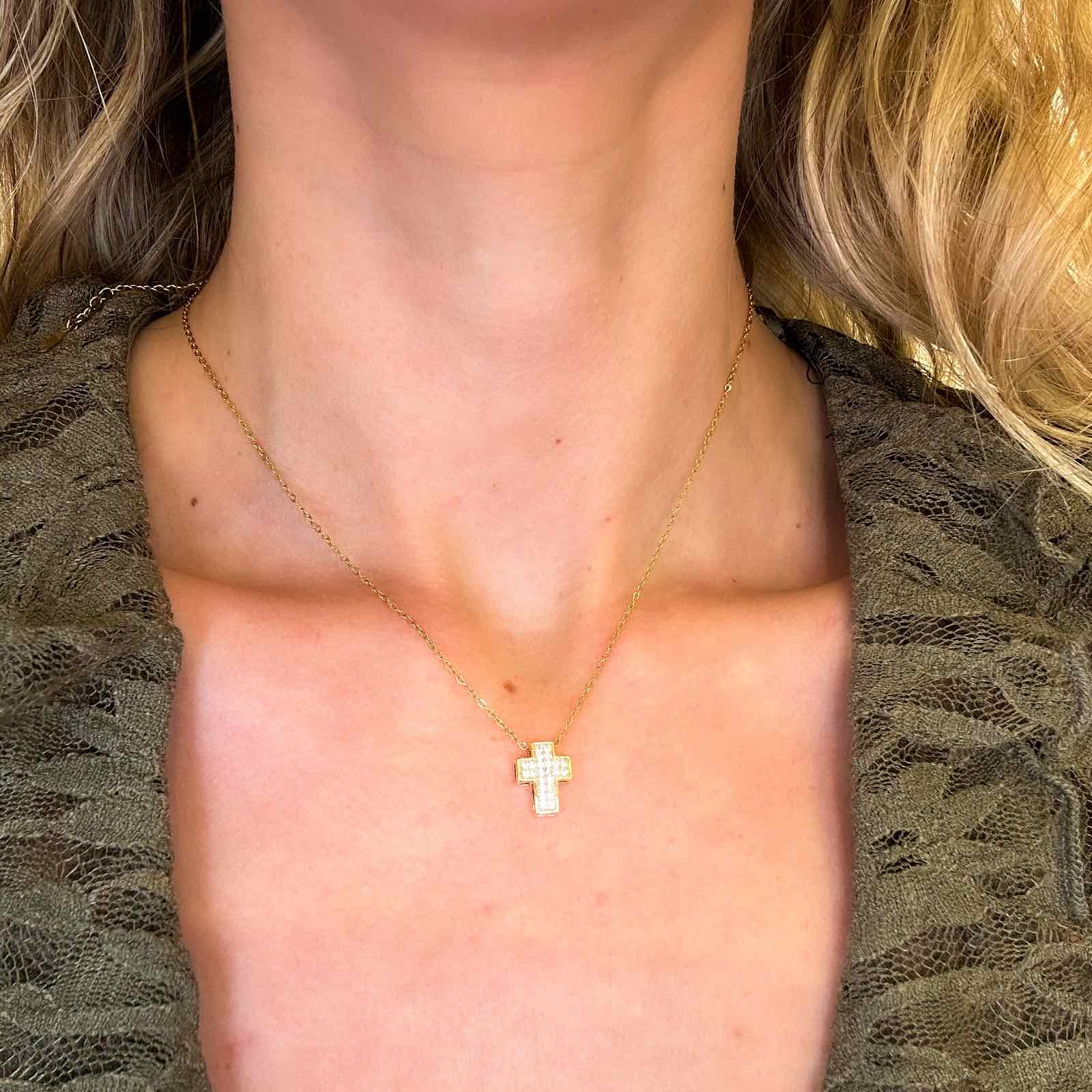 Ατσάλινο Κολιέ Με Σταυρό - Hirt Cross Necklace (χρυσό, ασημί)