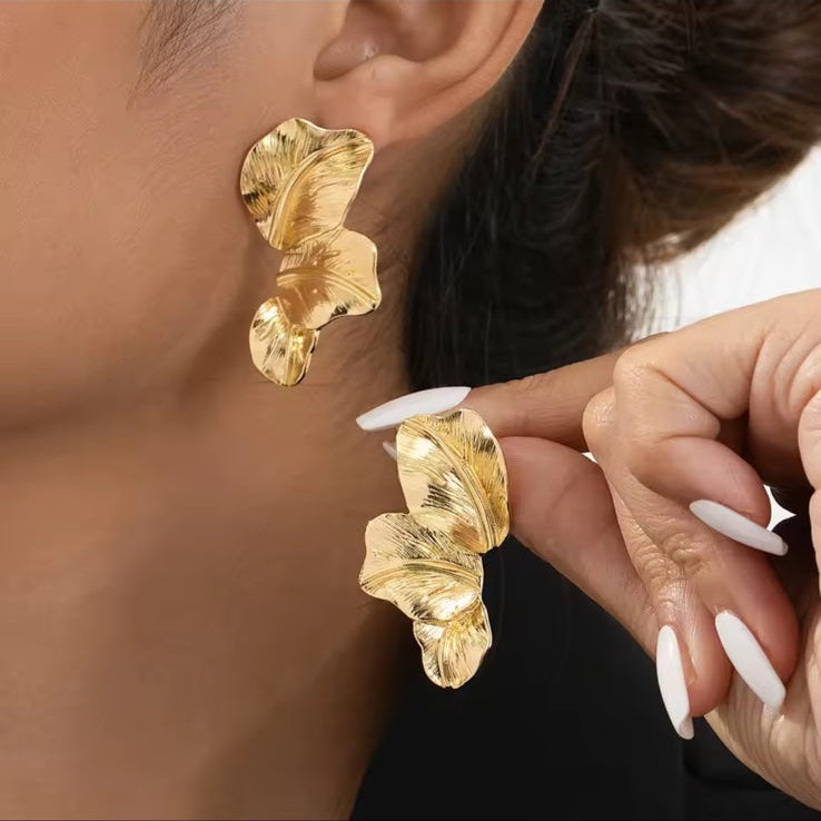 Γυναικεία Ατσάλινα Σκουλαρίκια - Abigail Earrings χρυσό, ασημί)