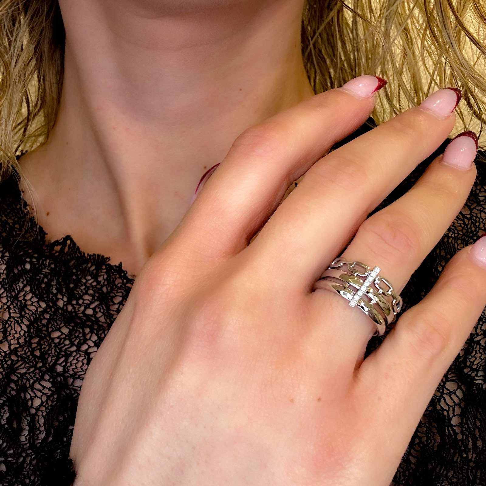 Γυναικείο Ατσάλινο Δαχτυλίδι - Peluca Ring ( χρυσό, ασημί)