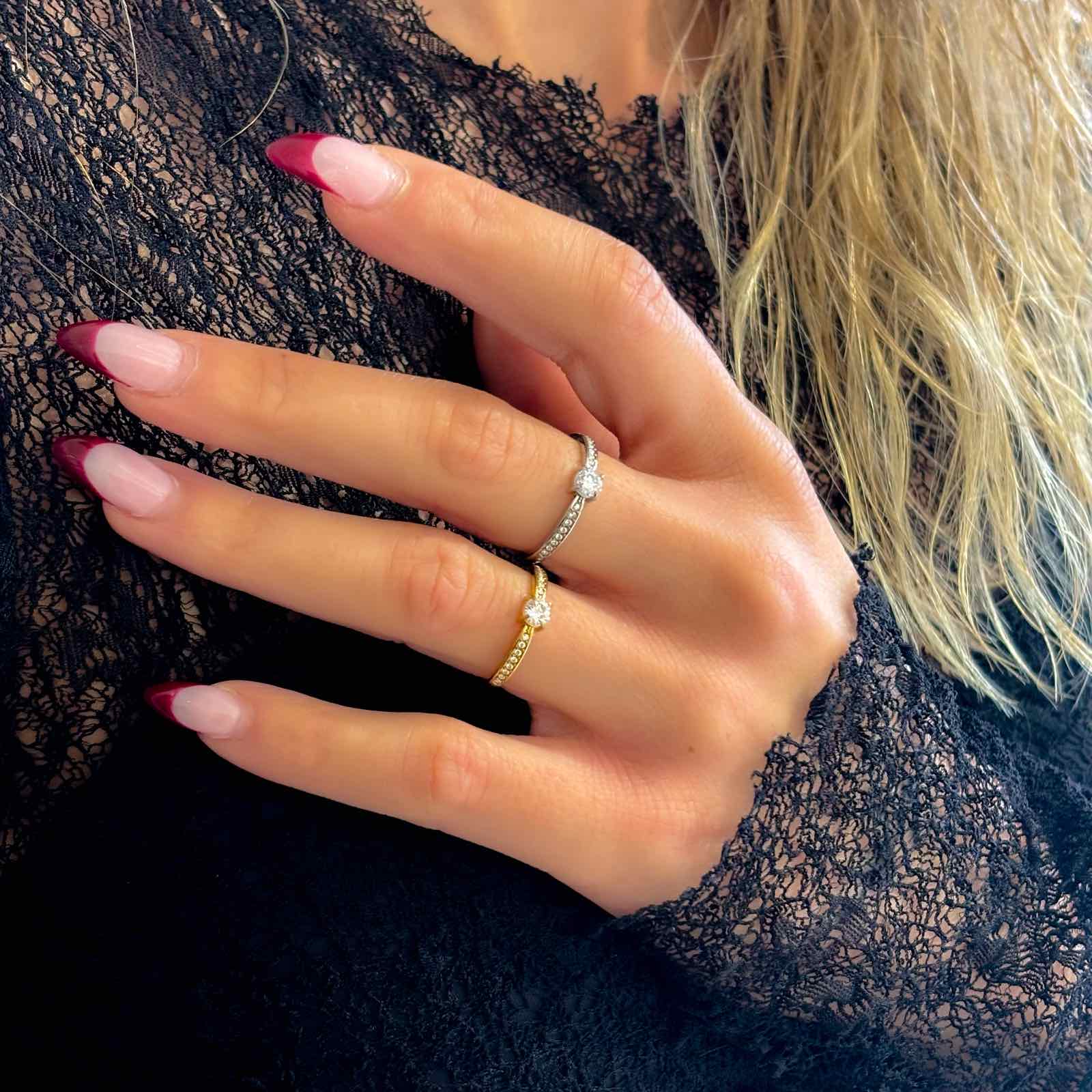 Γυναικείο Ατσάλινο Μονόπετρο Δαχτυλίδι - Tigra Ring ( χρυσό, ασημί)