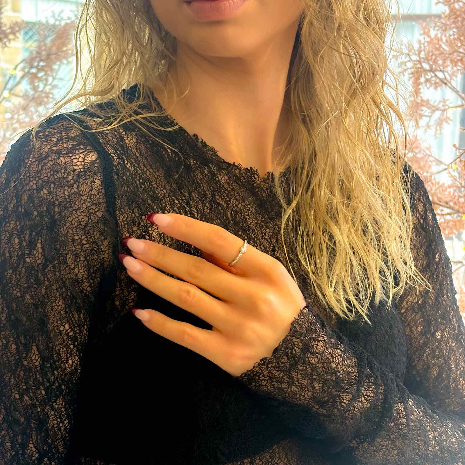 Γυναικείο Ατσάλινο Μονόπετρο Δαχτυλίδι - Tigra Ring ( χρυσό, ασημί)