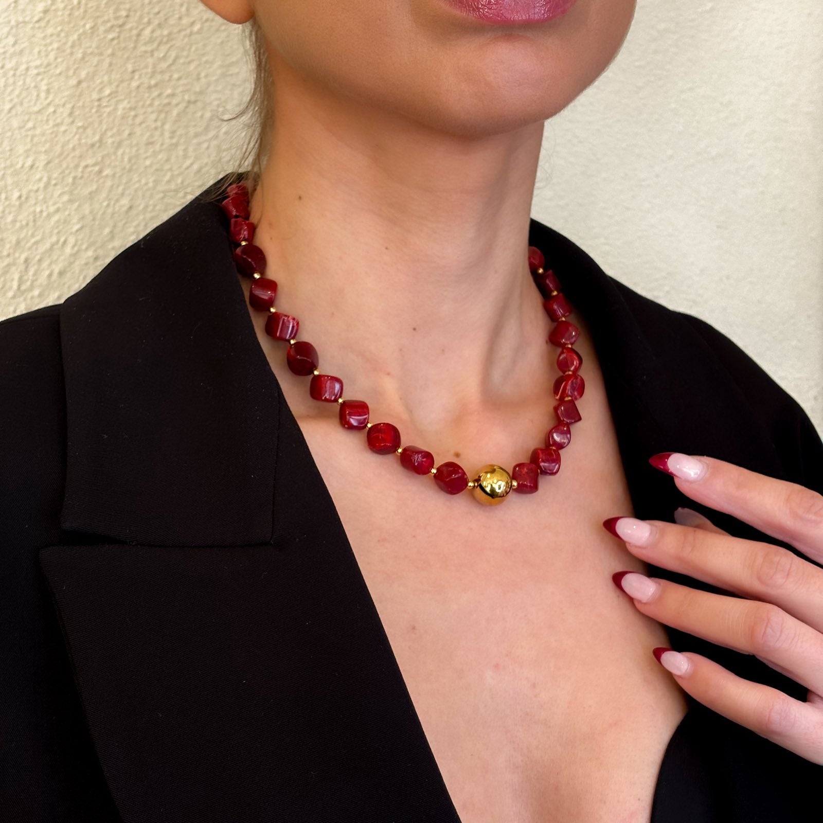 Ατσάλινο Κολιέ Με Πέτρες- Tichia Necklace