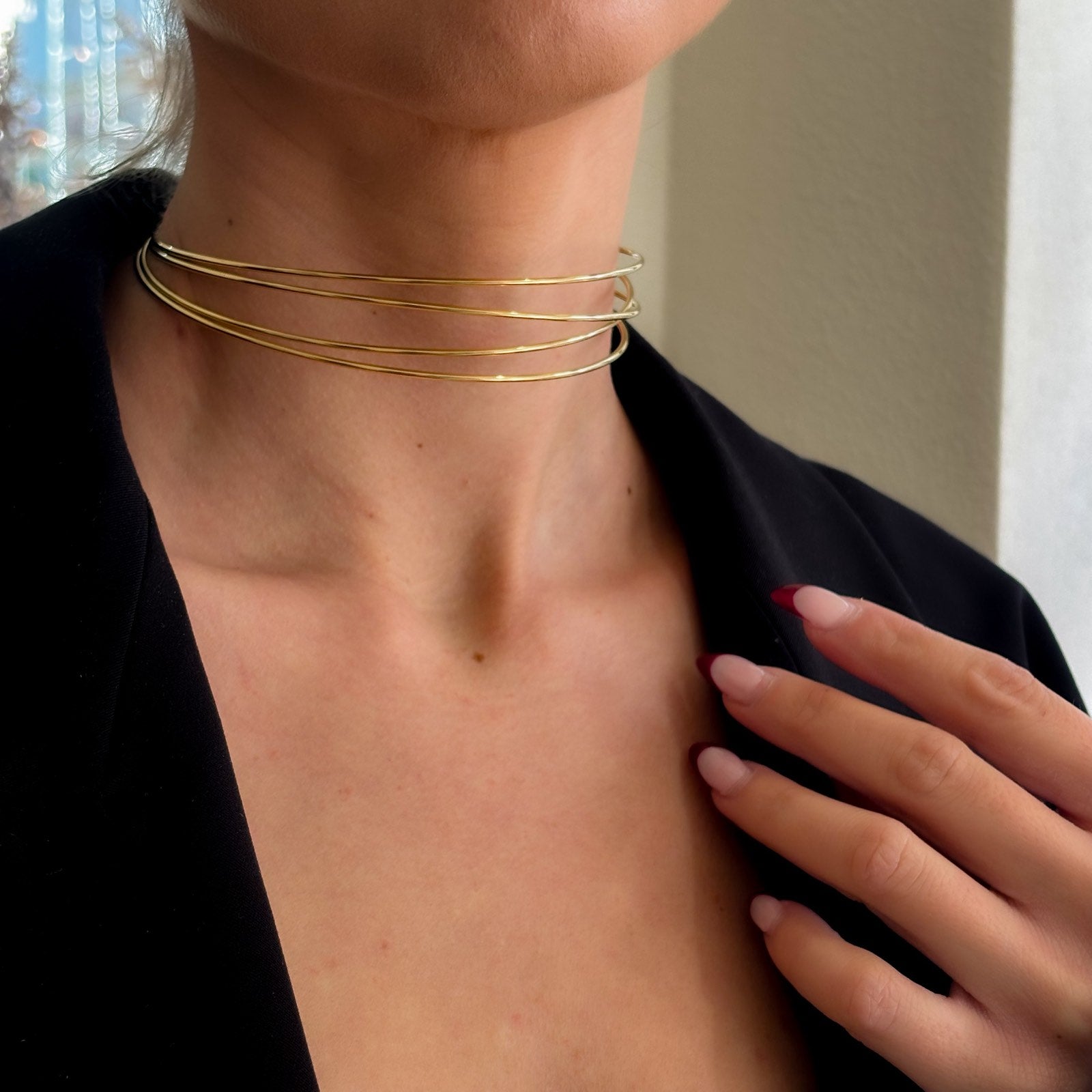 Γυναικείο Ατσάλινο Κολιέ Τσόκερ - Dahla Chocker (χρυσό, ασημί)