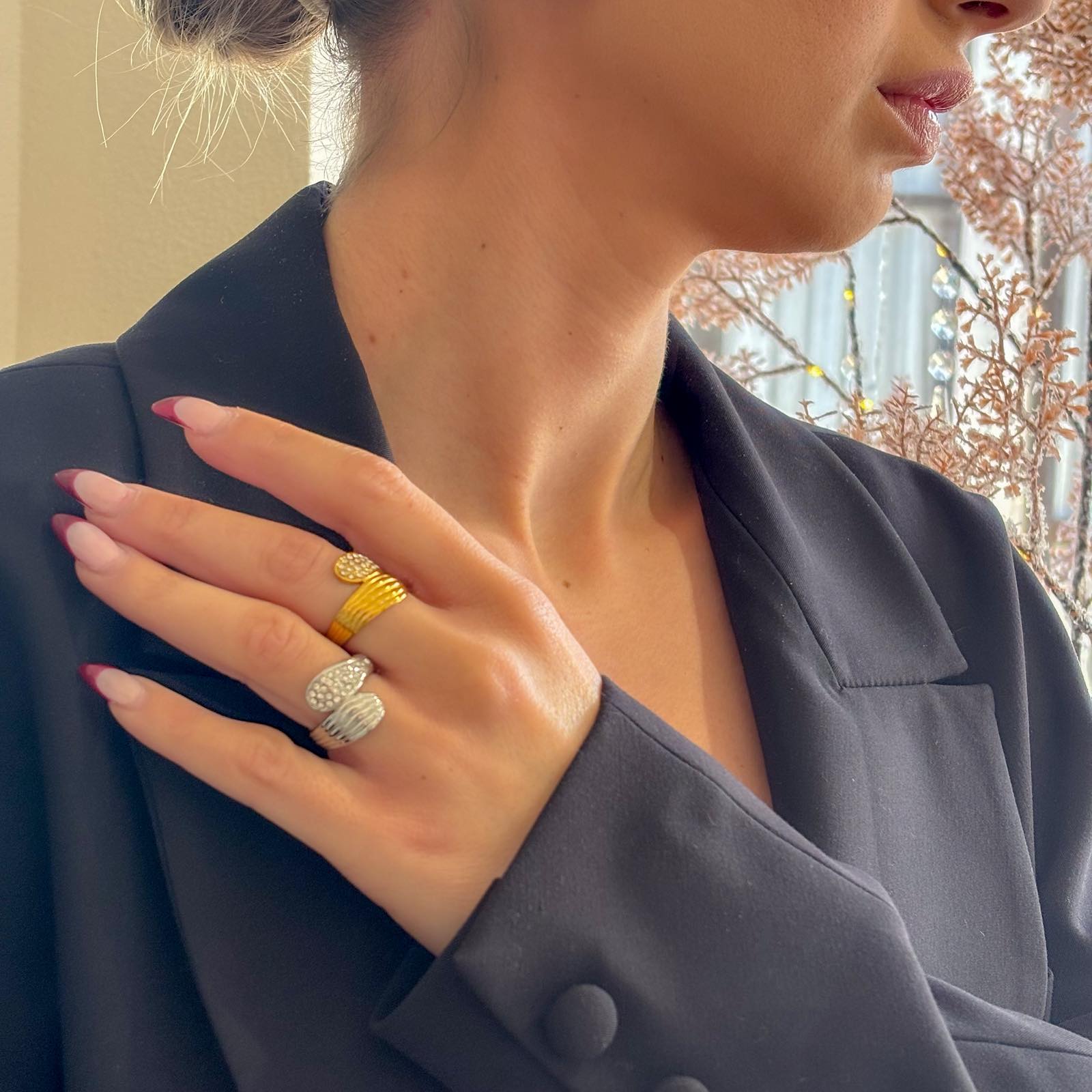 Γυναικείο Ατσάλινο Δαχτυλίδι - Lindi Ring (χρυσό, ασημί)