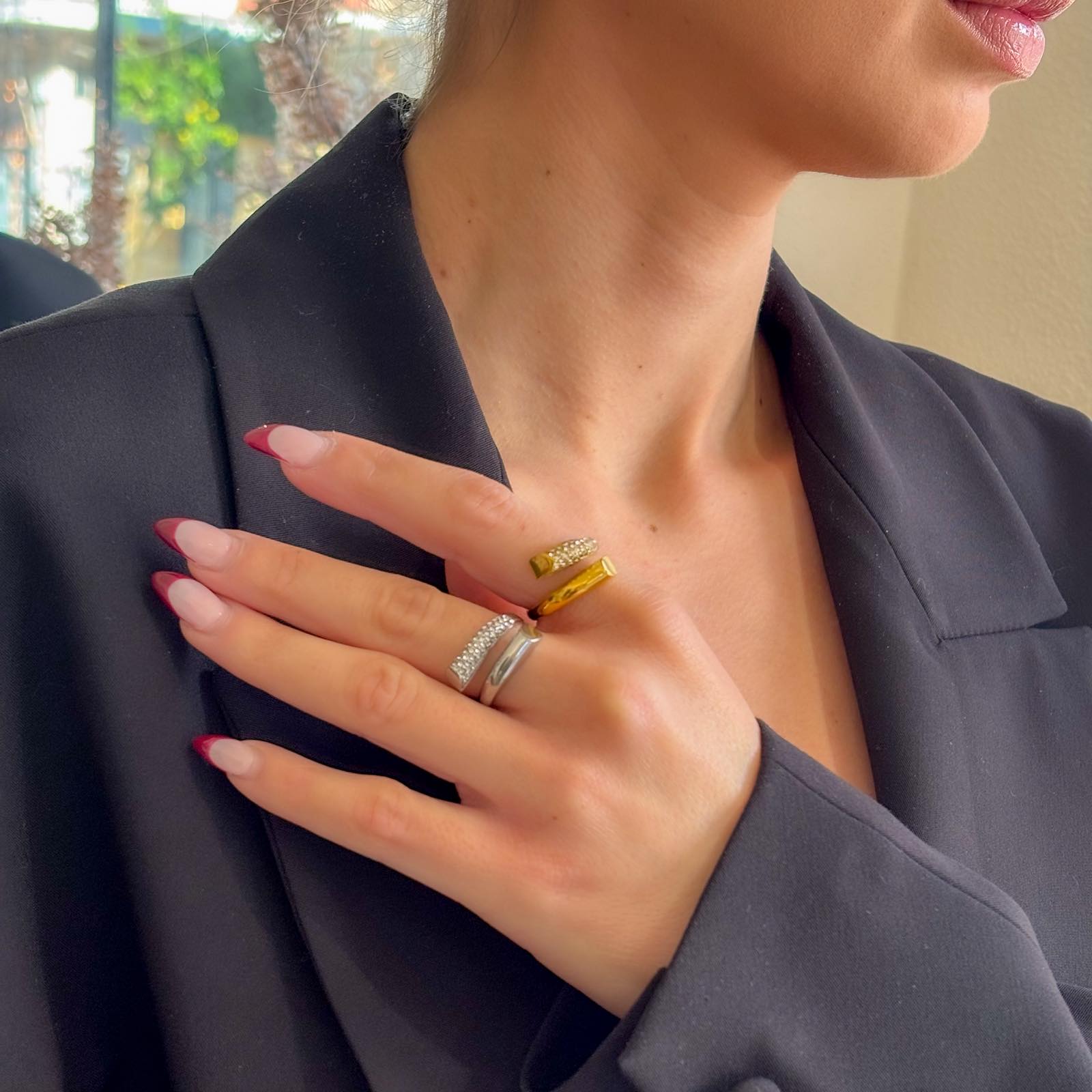 Γυναικείο Ατσάλινο Δαχτυλίδι - Paje Ring (χρυσό, ασημί)