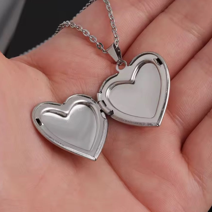 Ατσάλινο Κολιέ Φωτογραφοθήκη - Your Heart Necklace ( χρυσο, ασημί)
