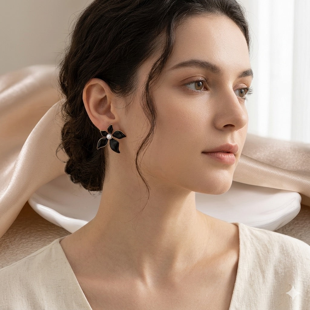 Γυναικεία Ατσάλινα Σκουλαρίκια - Lienz Earrings μαυρο