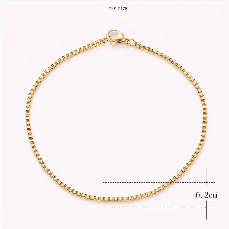 Ατσάλινο Βραχιόλι (unisex) - Square Buckle Bracelet (χρυσό, ασημί)