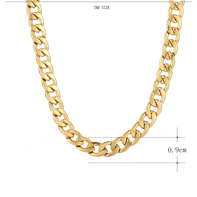 Ατσάλινη Αλυσίδα Λαιμού(unisex)-Donot Chain Necklace (χρυσό-ασημί)