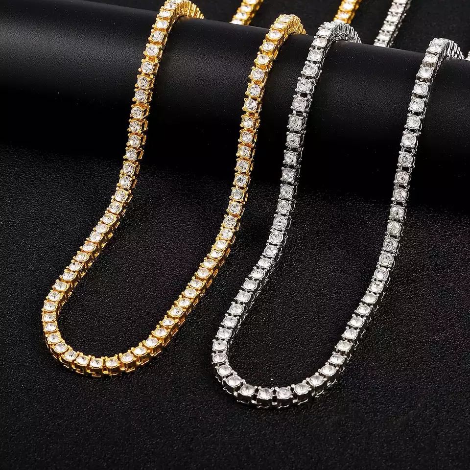 Κολιέ Ριβιέρα Με Ζιργκόν - Tennis Chain ( χρυσό, ασημί )