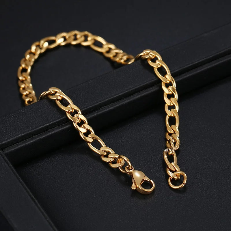 Ατσάλινο Βραχιόλι(unisex)-Cana Chain Bracelet 0.7cm Πλάτος