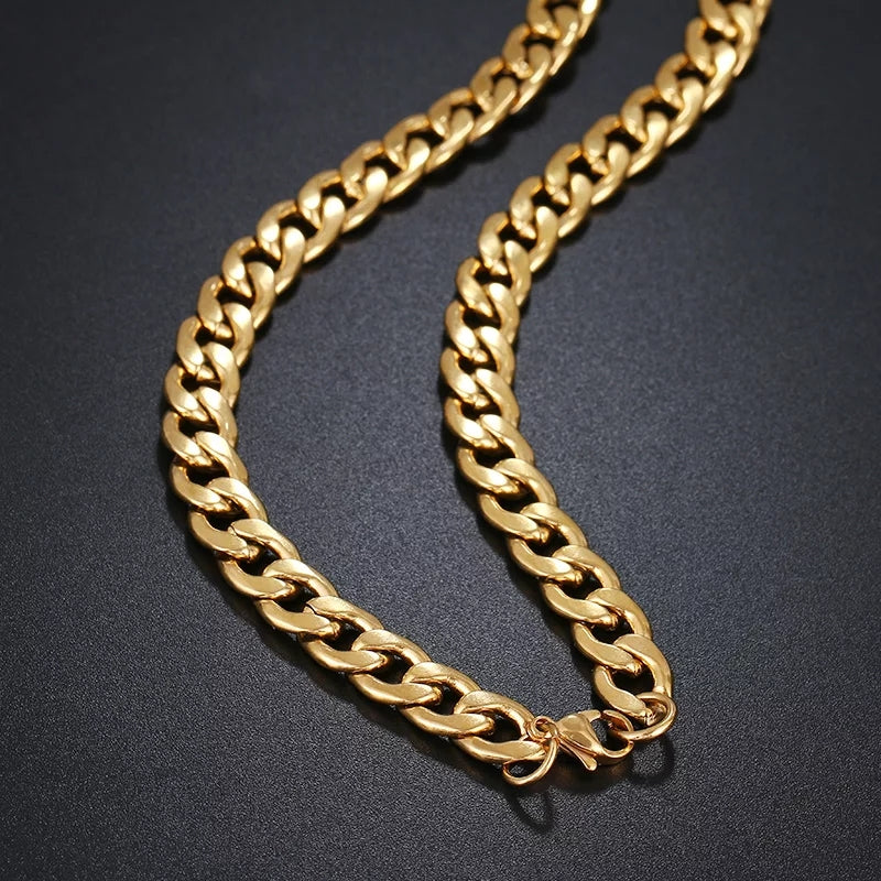 Ατσάλινη Αλυσίδα Λαιμού(unisex)-Donot Chain Necklace (χρυσό-ασημί)