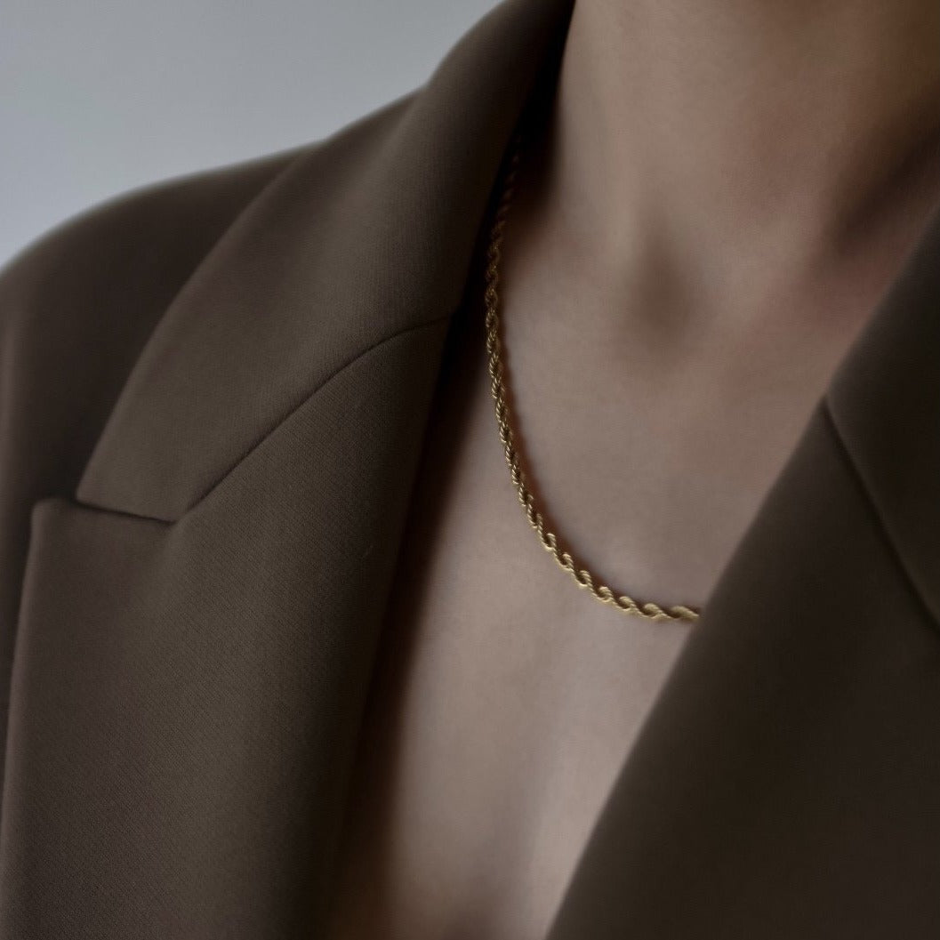 Ατσάλινη Αλυσίδα Λαιμού(unisex) - Kona chain II 45cm(χρυσό, ασημί)