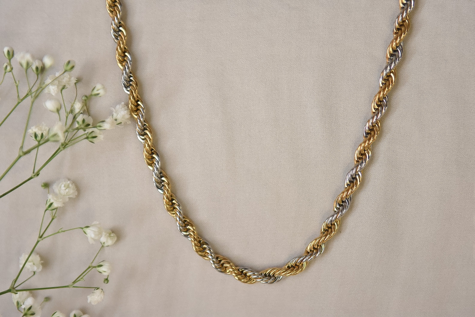Ατσάλινη Δίχρωμη Αλυσίδα - Kona Double Necklace
