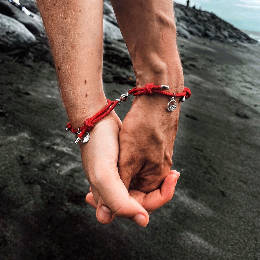 Βραχιόλια για ζευγάρια με μαγνήτη - Distance Couple Love Bracelets
