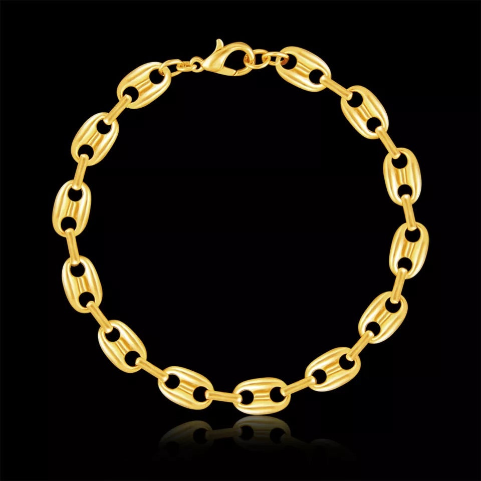 Ατσάλινο Βραχιόλι - Hip Hop Bracelet (χρυσό, ασημί )