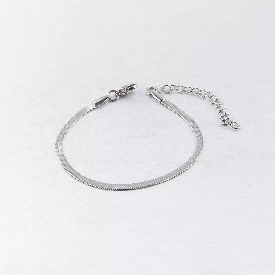 Ατσάλινη Αλυσίδα Χεριού Φίδι - Snake Chain ( ασημί, χρυσό, ροζ χρυσό)