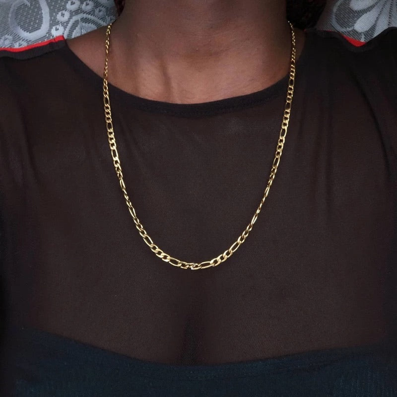 Ατσάλινη Αλυσίδα Λαιμού(unisex) - Cana chain Necklace (Xρυσό-Ασημί)