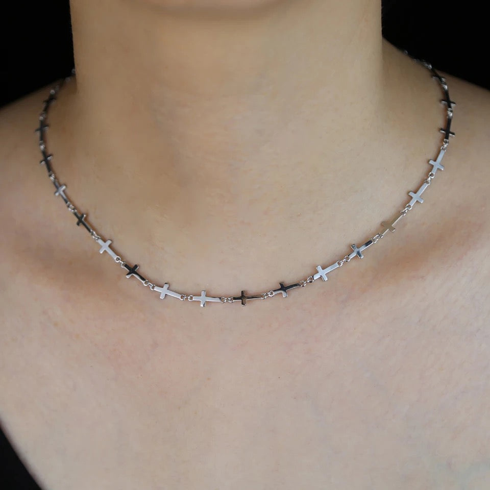 Ατσάλινη Αλυσίδα Λαιμού(unisex) - All Star Necklace (ασημί,χρυσό)