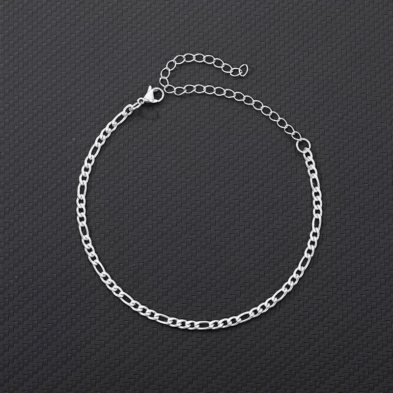 Ατσάλινη Αλυσίδα Ποδιού - Link Anklet Chain (xρυσό,ασημί)