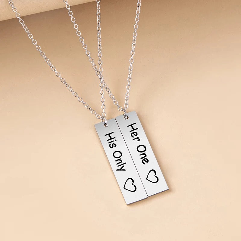 Κολιέ για ζευγάρια - Her One His Only