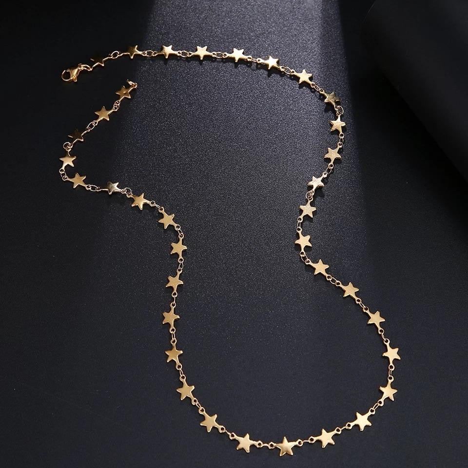 Ατσάλινη Αλυσίδα Μάσκας/Γυαλιών - Sunglasses Chain Starry(χρυσό, ασημί)