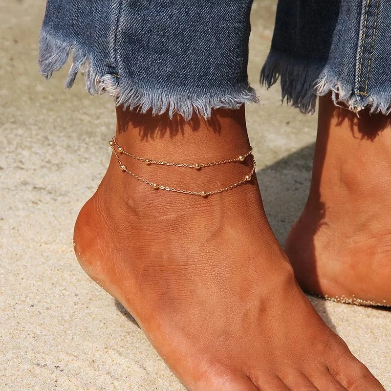 Ατσάλινη Αλυσίδα Ποδιού - Tanys Double Anklet