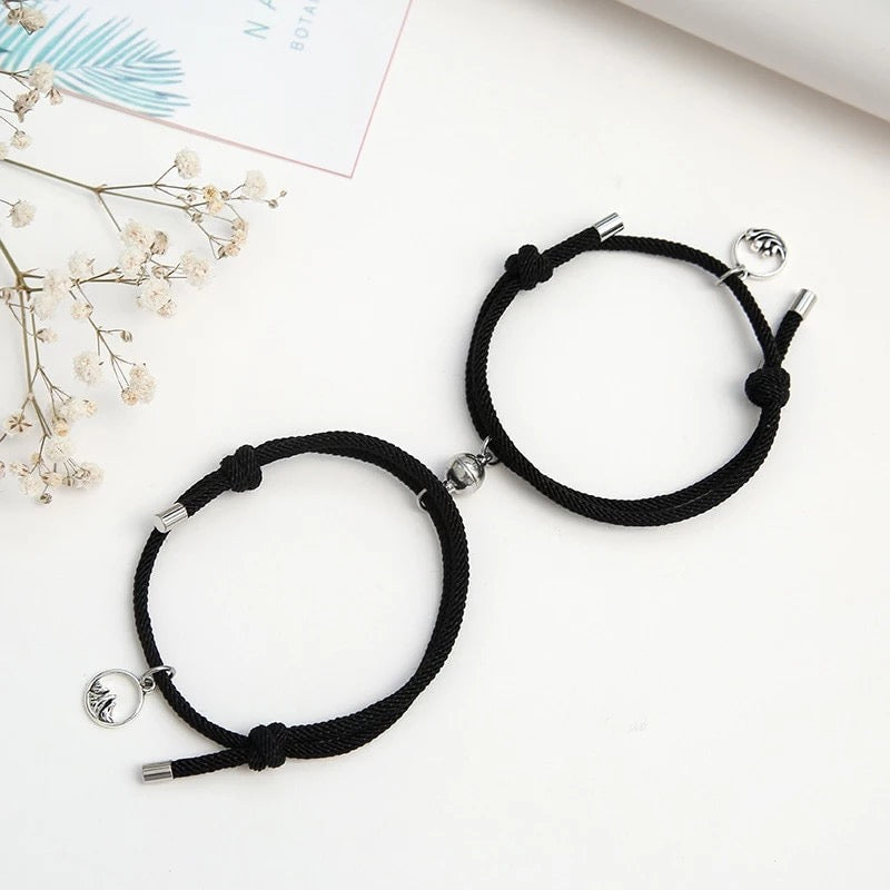 Βραχιόλια για ζευγάρια με μαγνήτη - Distance Couple Love Bracelets