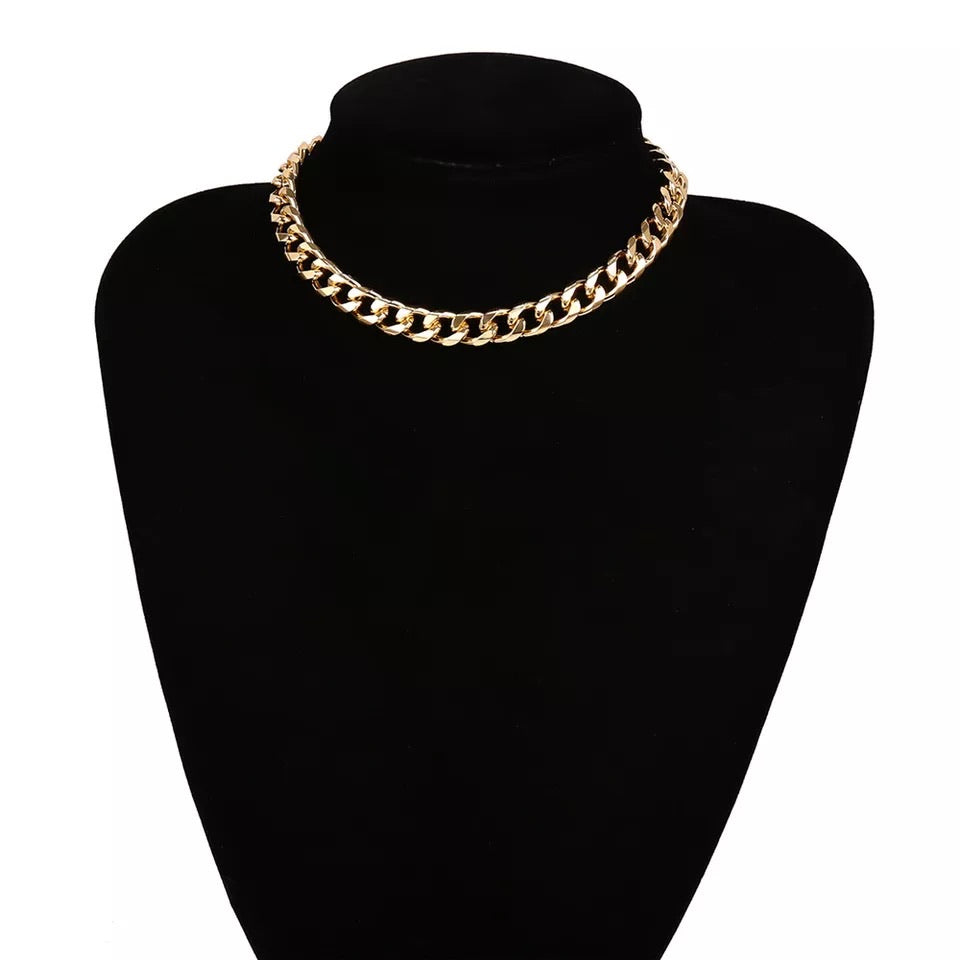 Ατσάλινη Αλυσίδα Λαιμού(unisex)-Donot Chain Necklace (χρυσό-ασημί)