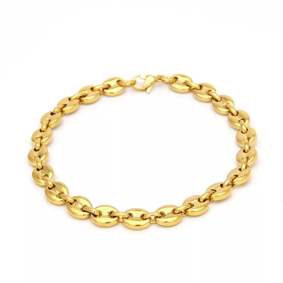 Ατσάλινο Βραχιόλι - Hip Hop Bracelet (χρυσό, ασημί )