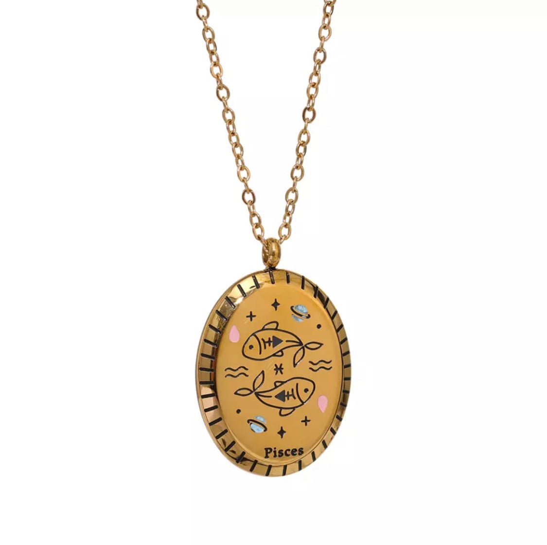 Ατσάλινο Κολιέ Με Ζώδιο - Zodiac Necklace
