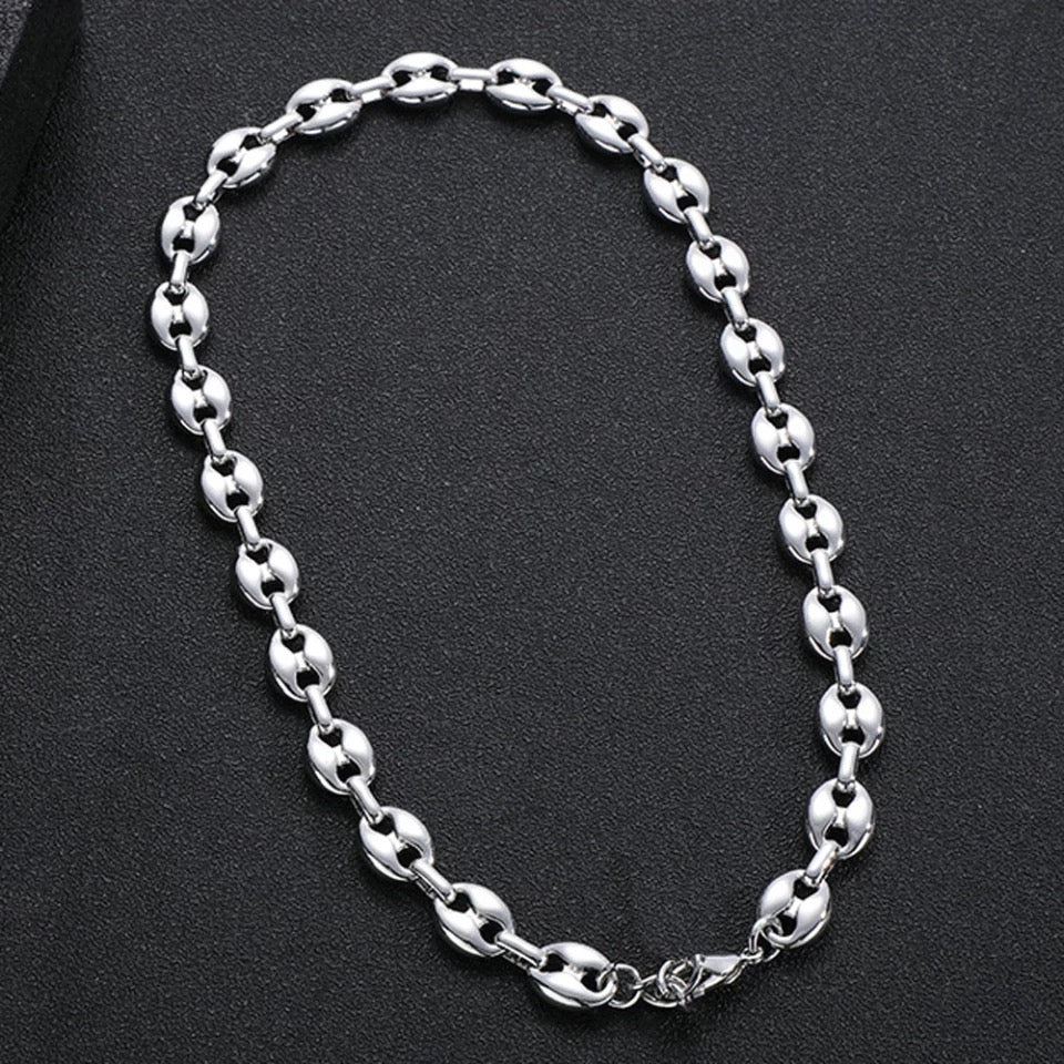 Ατσάλινη Αλυσίδα Λαιμού( unisex)- Hip Hop necklace(χρυσό,ασημί)