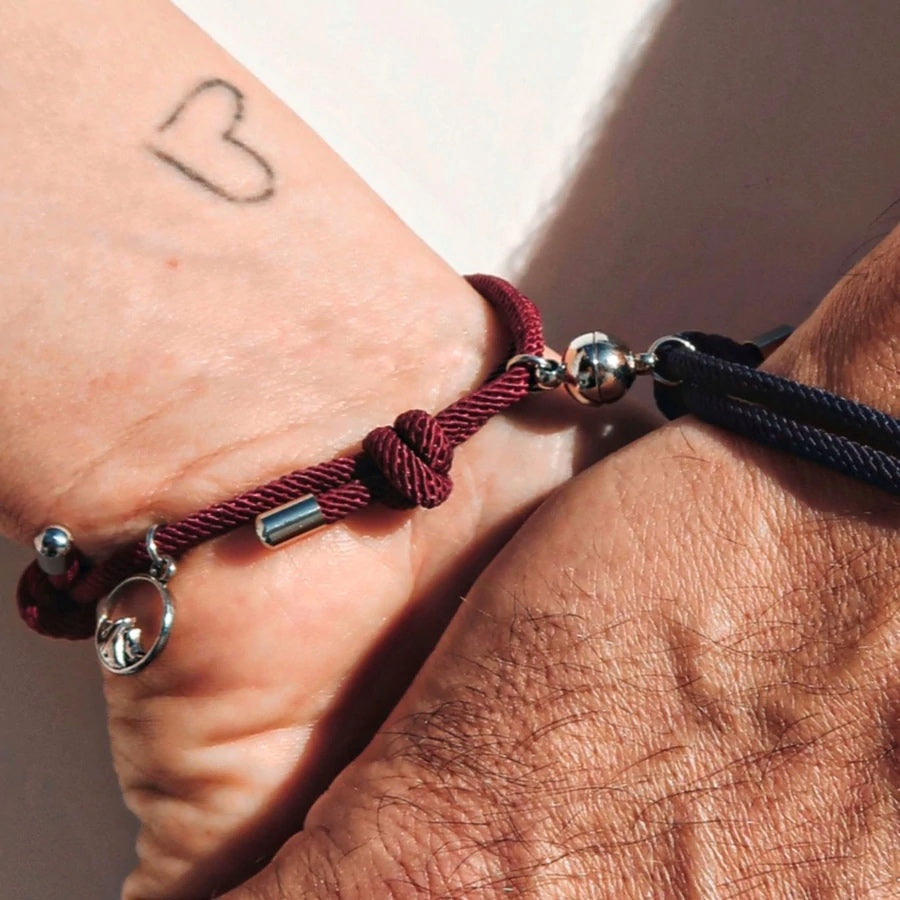 Βραχιόλια για ζευγάρια με μαγνήτη - Distance Couple Love Bracelets