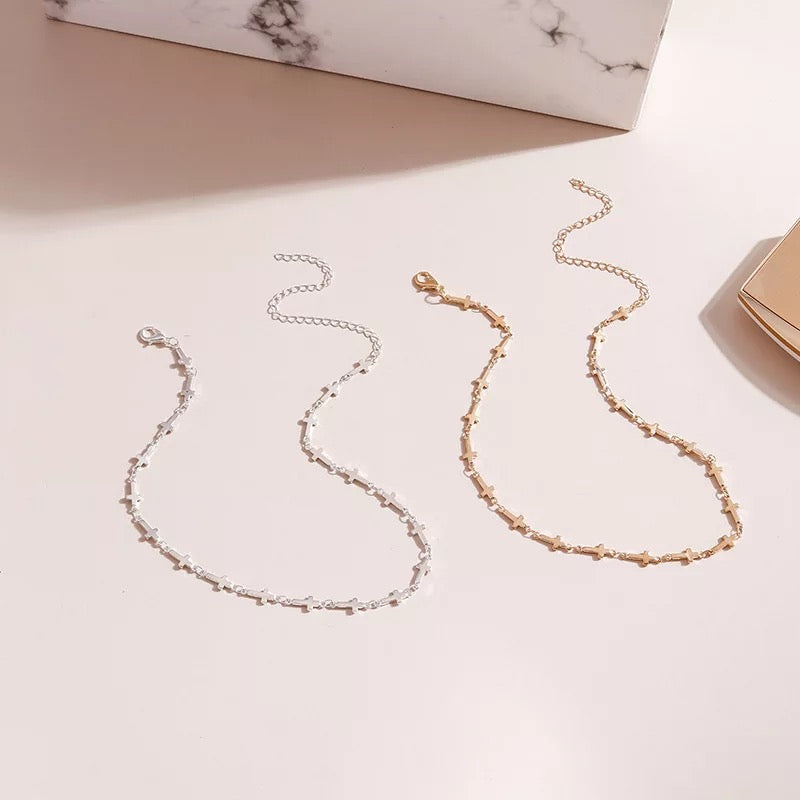 Ατσάλινη Αλυσίδα Λαιμού(unisex) - All Star Necklace (ασημί,χρυσό)