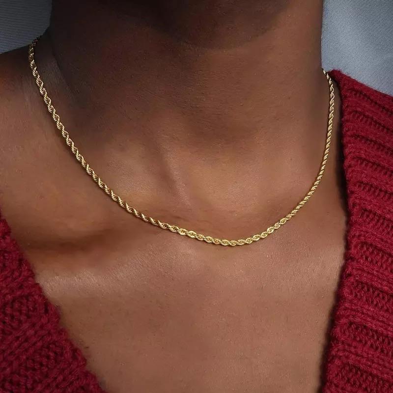 Ατσάλινη Αλυσίδα Λαιμού(unisex) - Kona chain II 45cm(χρυσό, ασημί)