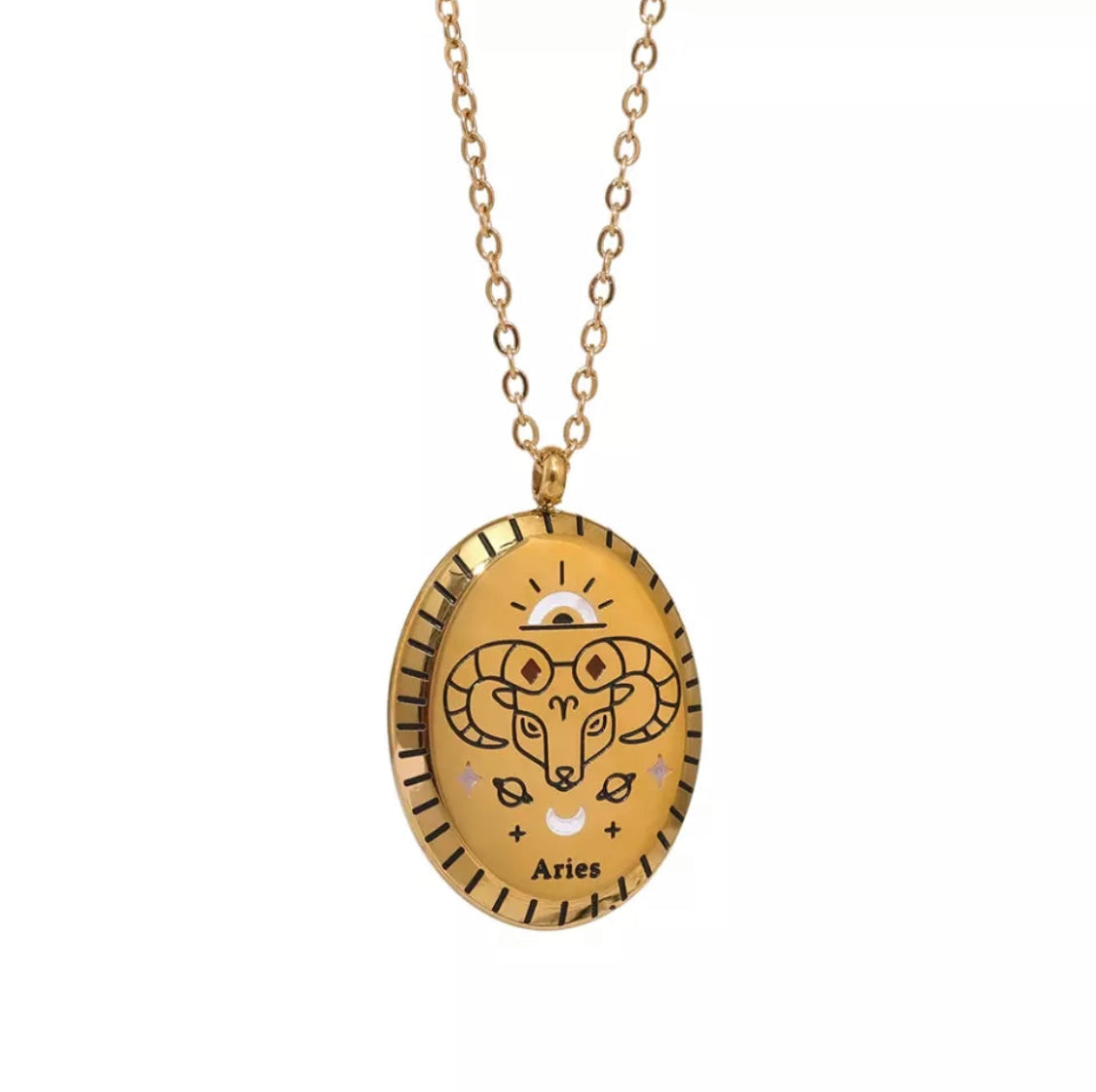 Ατσάλινο Κολιέ Με Ζώδιο - Zodiac Necklace