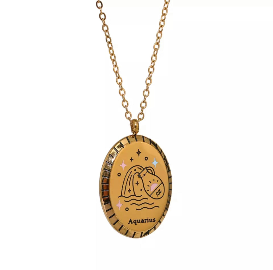 Ατσάλινο Κολιέ Με Ζώδιο - Zodiac Necklace
