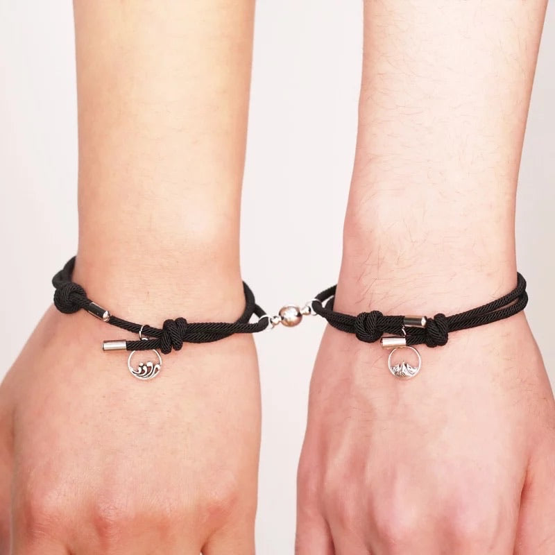 Βραχιόλια για ζευγάρια με μαγνήτη - Distance Couple Love Bracelets