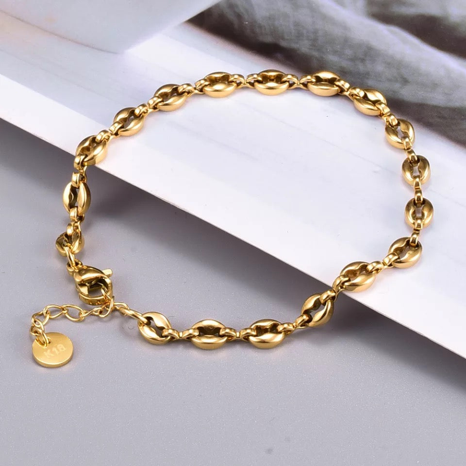 Ατσάλινο Βραχιόλι - Hip Hop Bracelet (χρυσό, ασημί )