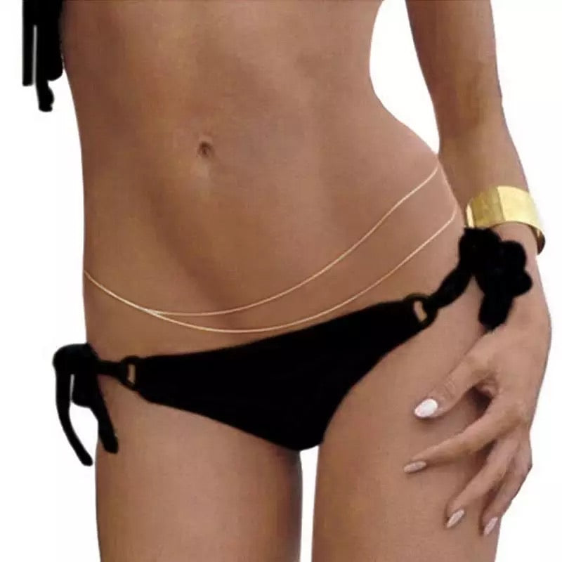 Ατσάλινη Αλυσίδα Μέσης - Simply Belly Chain (χρυσό, ασημί)