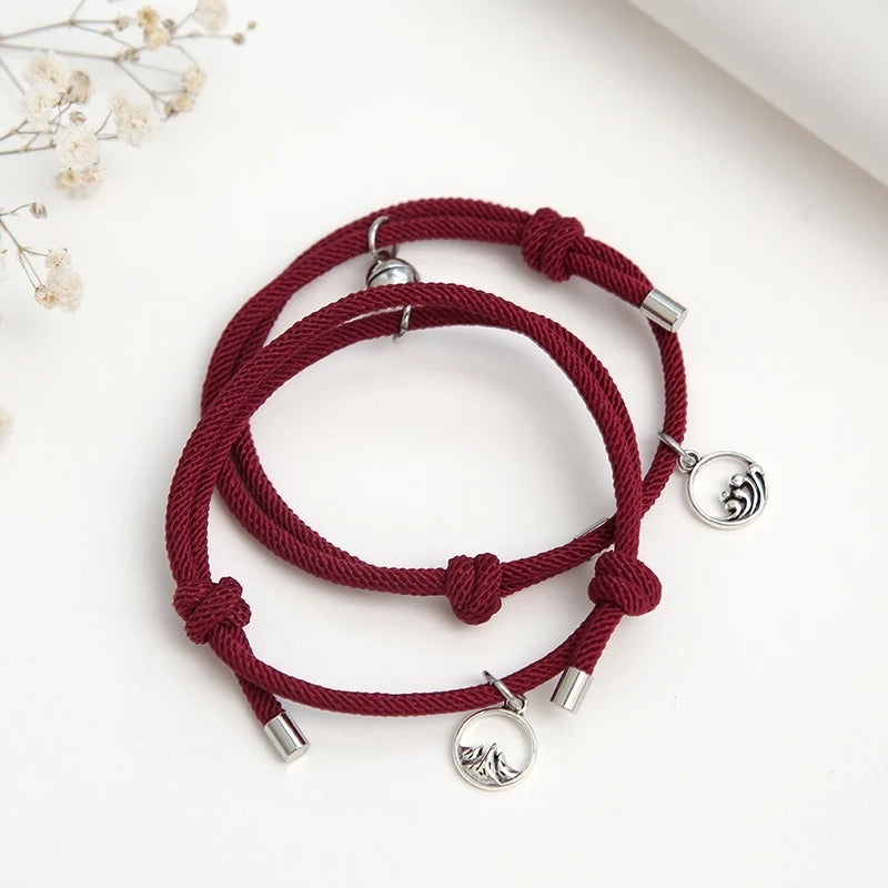 Βραχιόλια για ζευγάρια με μαγνήτη - Distance Couple Love Bracelets