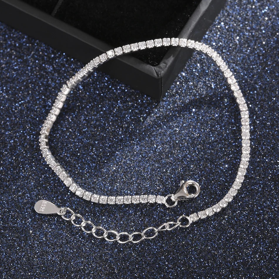Ατσάλινο Βραχιόλι Ριβιέρα Με Ζιργκόν -Tennis Bracelet (Χρώματα)