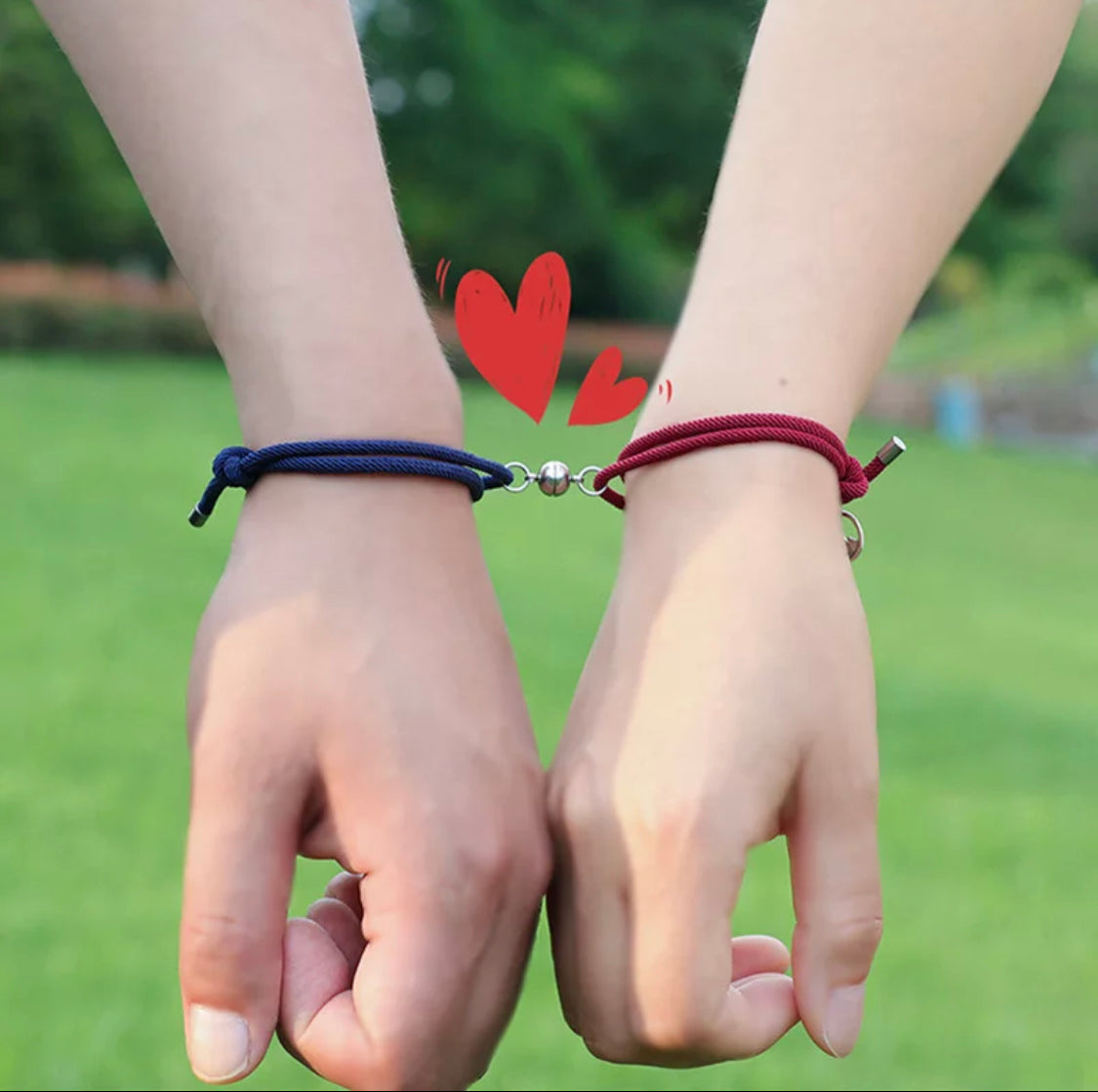 Βραχιόλια για ζευγάρια με μαγνήτη - Distance Couple Love Bracelets