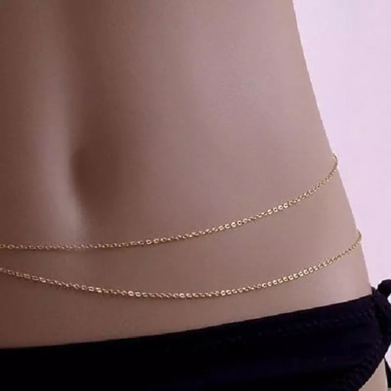 Ατσάλινη Αλυσίδα Μέσης - Simply Belly Chain (χρυσό, ασημί)