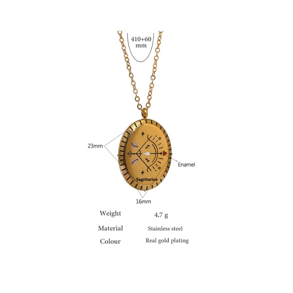 Ατσάλινο Κολιέ Με Ζώδιο - Zodiac Necklace