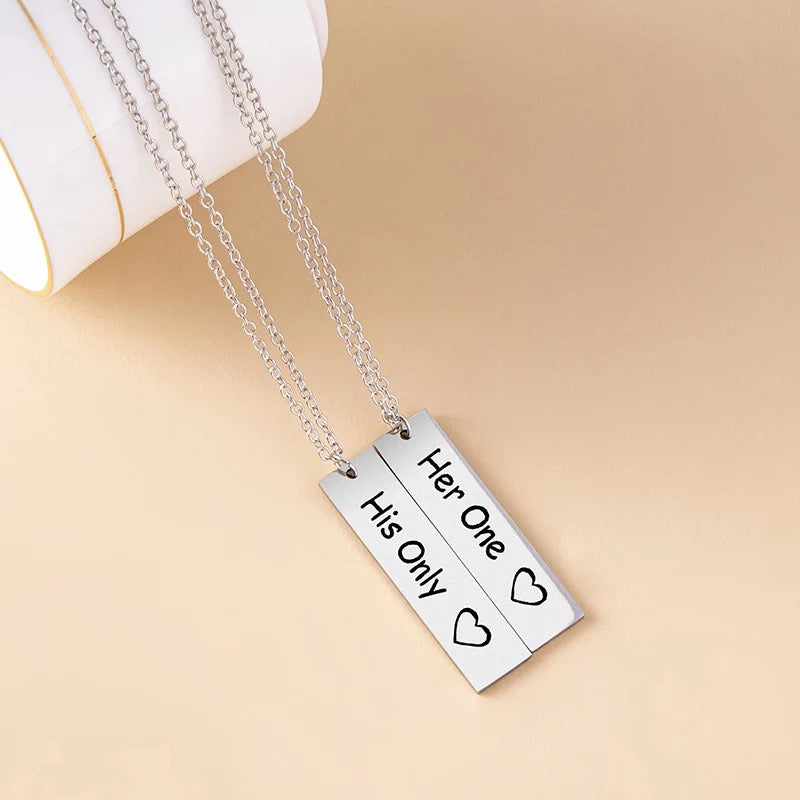 Κολιέ για ζευγάρια - Her One His Only