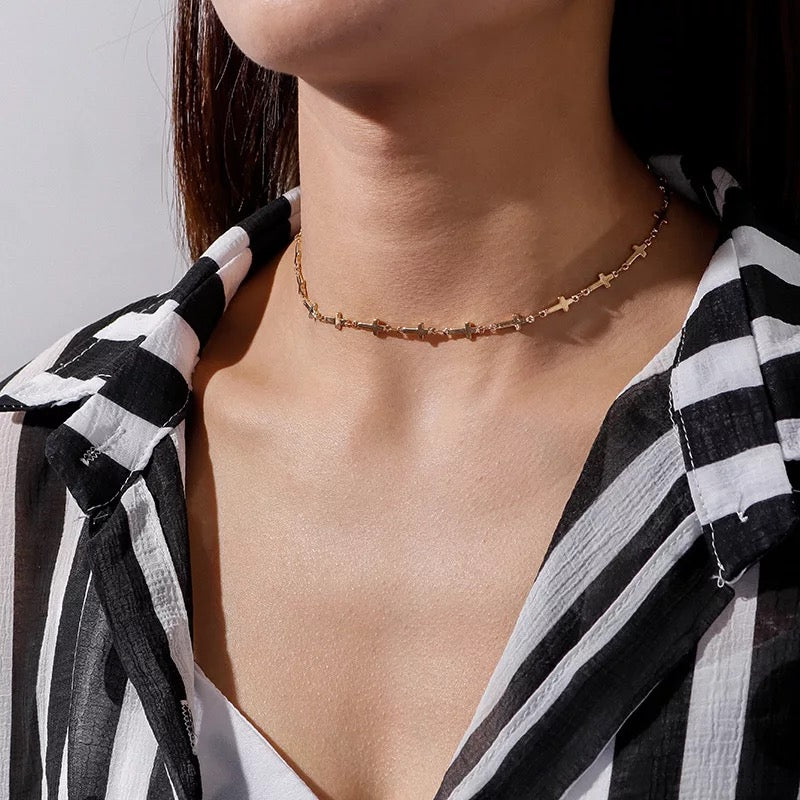 Ατσάλινη Αλυσίδα Λαιμού(unisex) - All Star Necklace (ασημί,χρυσό)